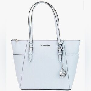 Michael Kors Vista Blue Charlotte Large Tote Bag